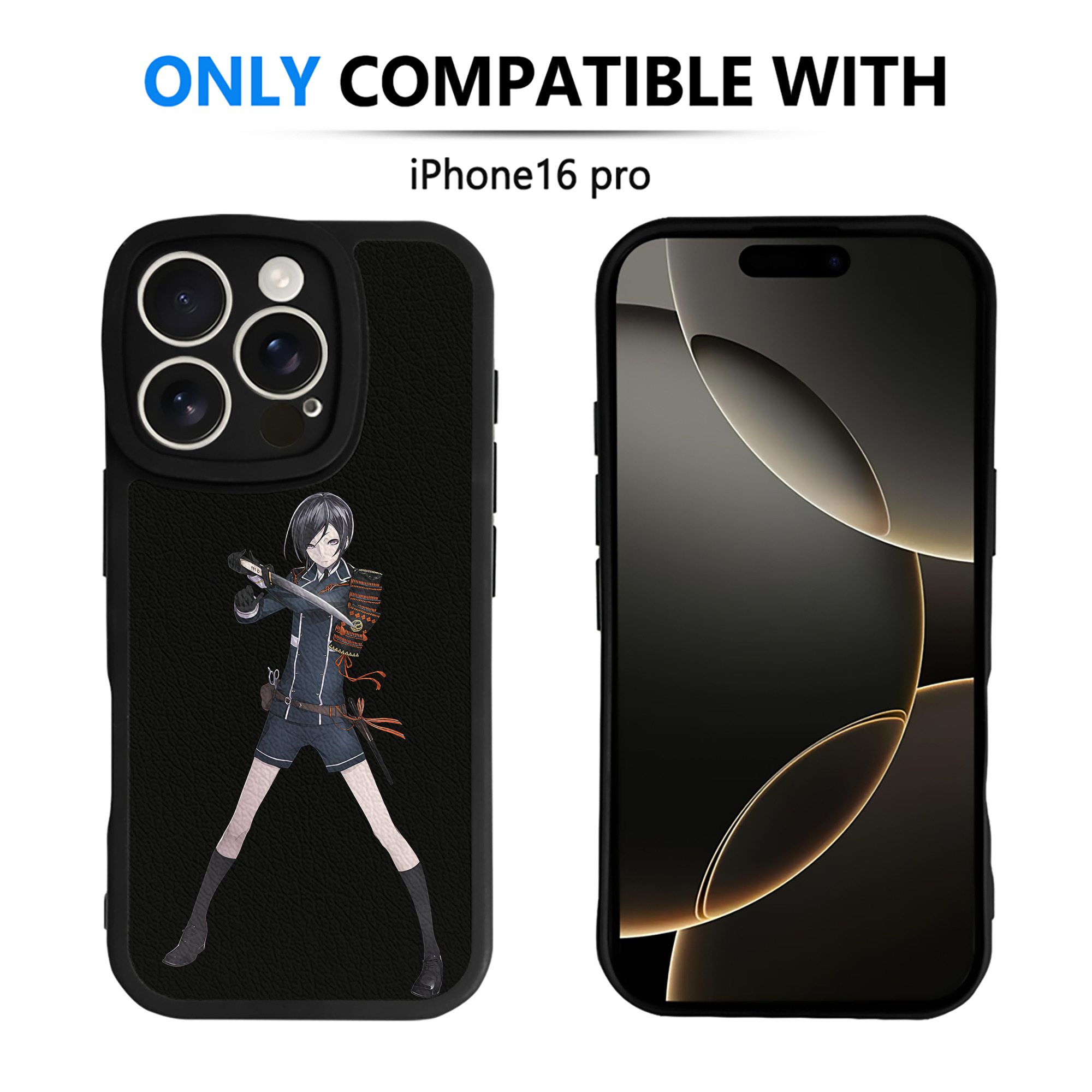 （画像用） 刀剣乱舞 Touken Ranbu 【iPhone 16シリーズ対応】シリコンスマホケース（レザー調） 材質：シリコン